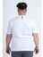 Büyük Beden Erkek Bisiklet Yaka Beyaz T-shirt 2