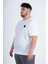 Büyük Beden Erkek Bisiklet Yaka Beyaz T-shirt 5