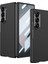 Samsung Galaxy Z Fold 6 Kılıf Kamera Korumalı Karbon Fiber Tasarımlı Arka Yüzey Kıpta Karbon Kapak-Siya 1