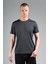 Regular Erkek Bisiklet Yaka Siyahmelanj T-shirt 1