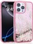 Apple iPhone 16 Pro Max Uyumlu Kılıf Sıvılı Simli Kelebek Baskılı Şeffaf Arka Yüzey Glis Silikon Kapa 1