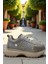 D25YA-7325 Gri Leopar Desen Kadın Sneaker Deri Tam Ortopedik Casual Günlük Kadın Ayakkabı 2