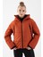 Oversize Kadın Kapşonlu Uzun Kol Kiremit Mont 21481 1