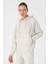Oversize Kadın Kapüşonlu Gümüş Gri Sweatshirt 1
