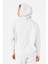 Oversize Kadın Kapüşonlu Gümüş Gri Sweatshirt 2
