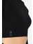 SlimFit Kadın Bisiklet Yaka Siyah- Crop Top 4