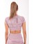 SlimFit Kadın Bisiklet Yaka Kısa Kol Lila Crop Top 811037 2