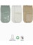 Bistyle Basic Kaymaz Penye Soket Çorap 3'lü BS10107 Nil Ekru Bej 1