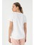 Regular Kadın Bisiklet Yaka Kısa Kol Beyaz T-shirt 23125 2