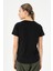 Regular Kadın Bisiklet Yaka Kısa Kol Siyah T-shirt 23131 2