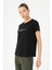Regular Kadın Bisiklet Yaka Kısa Kol Siyah T-shirt 23131 4