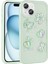 Apple iPhone 14 Plus Kılıf Kabartma Figürlü Parlak Iksp Toys Silikon Kapak-Açık Yeşil 1