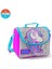 Kids Pembe Gümüş Simli Unicorn Desenli Üç Bölmeli USB Şarjlı Kulaklık Çıkışlı Okul Sırt Çantası Seti 3