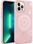 Apple iPhone 13 Pro Max Kılıf Wireless Şarj Özellikli Desenli Hot Kapak-Rose Gold 1