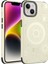 Apple iPhone 14 Plus Uyumlu Wireless Şarj Özellikli Desenli Hot Kapak-Gold 1