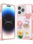 Apple iPhone 14 Pro Max Kılıf Parlayan Sıvılı Simli Kabartma Figürlü Iksp Cevze Kapak-Pembe 1