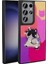 Galaxy S23 Ultra Kılıf Parlayan Kabartmalı Ikonik Figürlü Iksp Amas Silikon Kapak-Mor 1