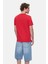 Tomlınson Kırmızı Bisiklet Yaka Baskılı Standard Fit Erkek Tshirt 3