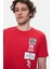 Tomlınson Kırmızı Bisiklet Yaka Baskılı Standard Fit Erkek Tshirt 4