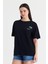 Siyah Nakış Detaylı Oversize Tişört 2150-16 1