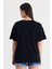 Siyah Nakış Detaylı Oversize Tişört 2150-16 5