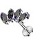 F136 Titanyum Siyah Hologram Markiz Kesim Piercing - Helix Piercing Conch Piercing 1