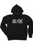 Ac Dc Logo Classic Siyah Fermuarlı Kapşonlu Sweatshirt 1
