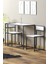 2 Sandalyeli Metal Ayaklı Mutfak Masası Takımı Bahçe Balkon Masası Takımı 1