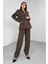 TKM-03708 Mürdüm Pensli Düğmeli Ceket Pantolon Casual Takım 1