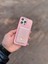 Iphone 16 Pro Max Pembe Taşlı Telefon Kılıfı ve Magsafe Kredi Kartlık Cüzdan Seti 2