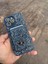 Iphone 16 Pro Max Mavi Taşlı Telefon Kılıfı ve Magsafe Kredi Kartlık Cüzdan Seti 2