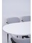 Bohem Metal Polo Boyalı Mdf Lak Panel Yemek Masa Takımı 90X170 2