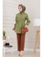 Monako Yaka Taşlı Tunik-Haki 3