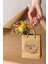 Kırmızı Kalpli Kraft Görünümlü Thank You Teşekkürler Etiketi Paketleme ve Ürün Sticker 2