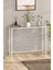 Modern Beyaz Renk Temper Camlı Dresuar Metal Konsol 1