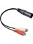 Xlr Rca Y Splitter Kablosu 3 Pin Xlr Erkek 2rca Dişi Amplifikatör Karıştırma Fişi Av Kablosu Xlr Çift Rca Kablosu 20 cm (Yurt Dışından) 2