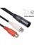 Xlr Rca Y Splitter Kablosu 3 Pin Xlr Erkek 2rca Dişi Amplifikatör Karıştırma Fişi Av Kablosu Xlr Çift Rca Kablosu 20 cm (Yurt Dışından) 4