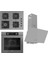 Flameart Sc Serisi Gri Set (SC408-WFA + XE63CPR +D088 ) - 65 Cm'lik Kare Döküm Izgara-Wok 1