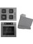Flameart Sc Serisi Gri Set (SC408-WFA + XE63CPR +D082 ) - 65 Cm'lik Kare Döküm Izgara-Wok 1