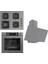 Flameart Sc Serisi Gri Set (SC408-WFA + XE64CPR +D079 ) - 65 Cm'lik Kare Döküm Izgara-Wok 1