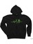 Doğa Sever Siyah Fermuarlı Kapşonlu Sweatshirt 1