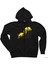 Bitcoin Kripto Para Ayı ve Boğa Siyah Fermuarlı Kapşonlu Sweatshirt 1