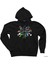 Batman And Enemy Siyah Fermuarlı Kapşonlu Sweatshirt 1