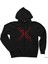 x Men Logo Red Siyah Fermuarlı Kapşonlu Sweatshirt 1