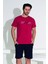 Erkek Şort Tshirt Pijama Takımı 25251 Kırmızı 1