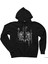 Koç Burcu Geometrik Siyah Fermuarlı Kapşonlu Sweatshirt 1