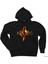 Ac Dc Fire Lighting Siyah Fermuarlı Kapşonlu Sweatshirt 1