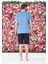 Erkek Şort Tshirt Pijama Takımı 25252 Mavi 2