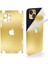 Apple iPhone 16 Pro Max Için 360 Full Kaplama Koruma Sticker Kılıfsız Kullanım Için Aynalı Gold 3