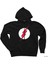 The Flash Red Siyah Fermuarlı Kapşonlu Sweatshirt 1